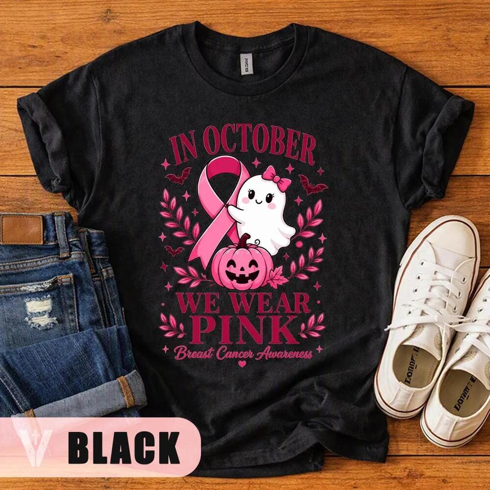 October Ghost Awareness Tee, Halloween Supporter Shirt
